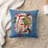 ペット祝好きのクリスマス クッション (ブランケット)