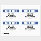 ペット禁止のお知らせ 長方形シール (シート)