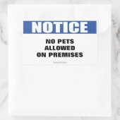 ペット禁止のお知らせ 長方形シール (バッグ)