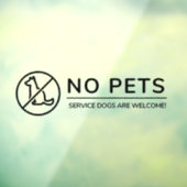 ペット禁止サービス犬は歓迎! ウィンドウサイン (シート3)