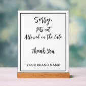 ペット禁止ペルソナリーカフェサルーンビジネス アクリルサイン (ニュートラル)