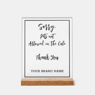 ペット禁止ペルソナリーカフェサルーンビジネス アクリルサイン