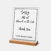 ペット禁止ペルソナリーカフェサルーンビジネス アクリルサイン (傾斜)