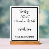 ペット禁止ペルソナリーカフェサルーンビジネス アクリルサイン (ニュートラル)