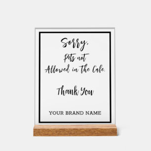 ペット禁止ペルソナリーカフェサルーンビジネス アクリルサイン