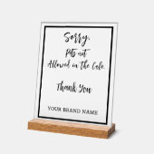 ペット禁止ペルソナリーカフェサルーンビジネス アクリルサイン (傾斜)