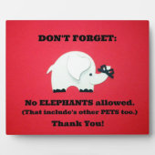 ペット禁止 フォトプラーク (正面)