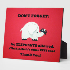 ペット禁止 フォトプラーク