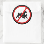 ペット禁止 ラウンドシール (バッグ)