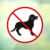 ペット禁止 黒犬のシルエット ウィンドウサイン (シート3)