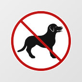 ペット禁止 黒犬のシルエット ウィンドウサイン (シート)