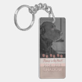 ペット私のハートの記念の写真の捧げ物 キーホルダー (正面左)