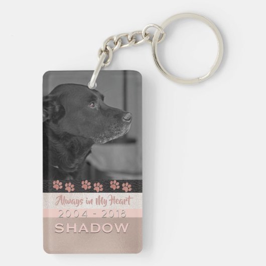 ペット私のハートの記念の写真の捧げ物 キーホルダー (裏面)