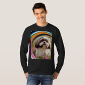 ペット種シーズー(犬)Tzu犬が広いRで利用可能 Tシャツ (正面フル)