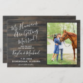 ペット素朴の結婚馬に日付を保存する (正面/裏面)