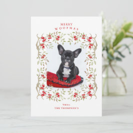 ペット素朴ウッドランドアントラーとベリーリース写真 シーズンカード