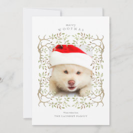 ペット素朴ウッドランドアントラーリース写真 シーズンカード