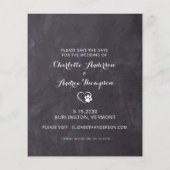 ペット素朴ドッグ写真バジェット結婚式の日付を保存 (裏面)