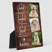 ペット素朴ドッグ記念パーソナライズされた記憶 フォトプラーク (側面)