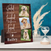 ペット素朴ドッグ記念パーソナライズされた記憶 フォトプラーク (側面)