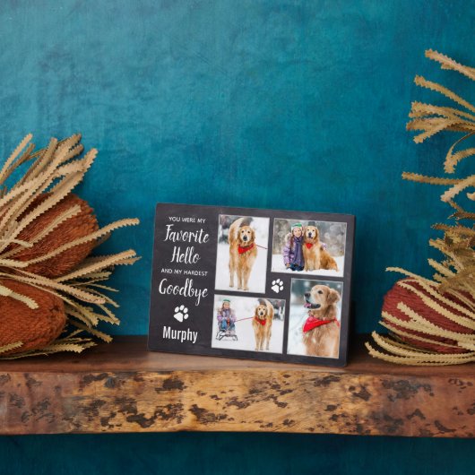 ペット素朴ドッグ記念記念記念記念写真集 フォトプラーク (側面)