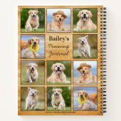 ペット素朴パーソナライズされたパピードッグ写真コラージュ ノートブック (裏面)