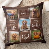 ペット素朴パーソナライズされたメモリアル写真コラージュ クッション
