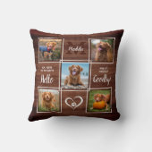 ペット素朴パーソナライズされたメモリアル写真コラージュ クッション (裏面)