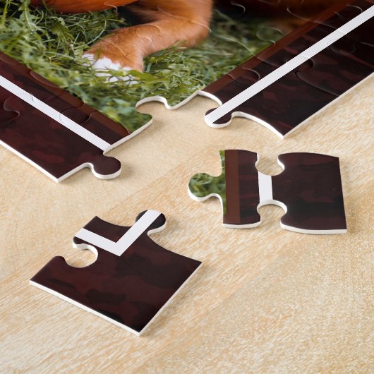 ペット素朴パーソナライズされた記念写真集版治具 ジグソーパズル (側面)