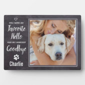 ペット素朴パーソナライズされた記念写真 フォトプラーク (正面)