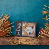 ペット素朴パーソナライズされた記念写真 フォトプラーク (側面)