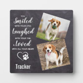 ペット素朴パーソナライズされた記念写真 フォトプラーク (正面)