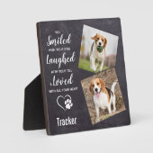 ペット素朴パーソナライズされた記念写真 フォトプラーク (正面)