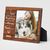 ペット素朴パーソナライズされた記念写真 フォトプラーク (側面)