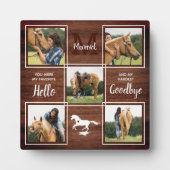 ペット素朴パーソナライズされた馬の記念写真 フォトプラーク (正面)