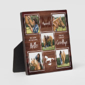 ペット素朴パーソナライズされた馬の記念写真 フォトプラーク (正面)