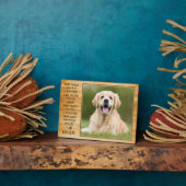 ペット素朴フォトドッグ恋人引用文記念KEEPSAKE フォトプラーク (側面)