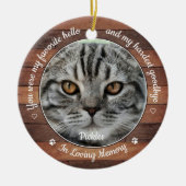 ペット素朴メモリアルお気に入りのハローハードバイ セラミックオーナメント (正面)