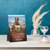 ペット素朴メモリアルドッグ遺失記念4写真 フォトプラーク (側面)