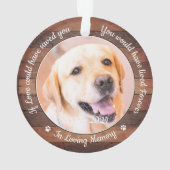 ペット素朴メモリアルドッグ2写真悔やみや弔慰 オーナメント (裏面)