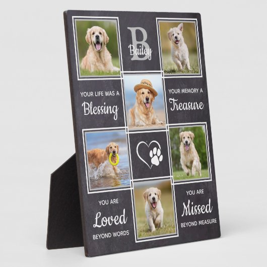 ペット素朴メモリアルパーソナライズされたギフト6犬写真 フォトプラーク (側面)