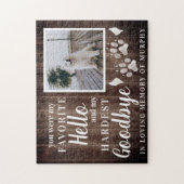 ペット素朴メモリアルパーソナライズされた写真を手でプリント ジグソーパズル (縦)