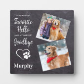 ペット素朴メモリアルパーソナライズされた写真を手でプリント フォトプラーク (正面)