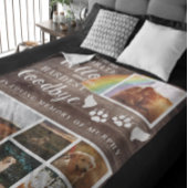 ペット素朴メモリアルパーソナライズされた写真を手でプリント フリースブランケット