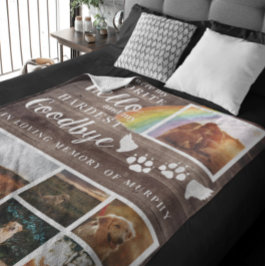 ペット素朴メモリアルパーソナライズされた写真を手でプリント フリースブランケット