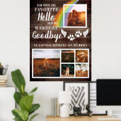 ペット素朴メモリアルパーソナライズされた写真を手でプリント ポスター (ホームオフィス)