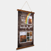 ペット素朴メモリアルパーソナライズされた写真を手でプリント 吊り下げ型タペストリー (傾斜あり)