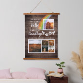 ペット素朴メモリアルパーソナライズされた写真を手でプリント 吊り下げ型タペストリー (寝室)