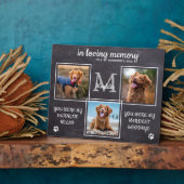 ペット素朴メモリアルペットロス悔やみや弔慰3写真 フォトプラーク (側面)