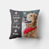 ペット素朴メモリアルペットロス記念犬 クッション (裏面)